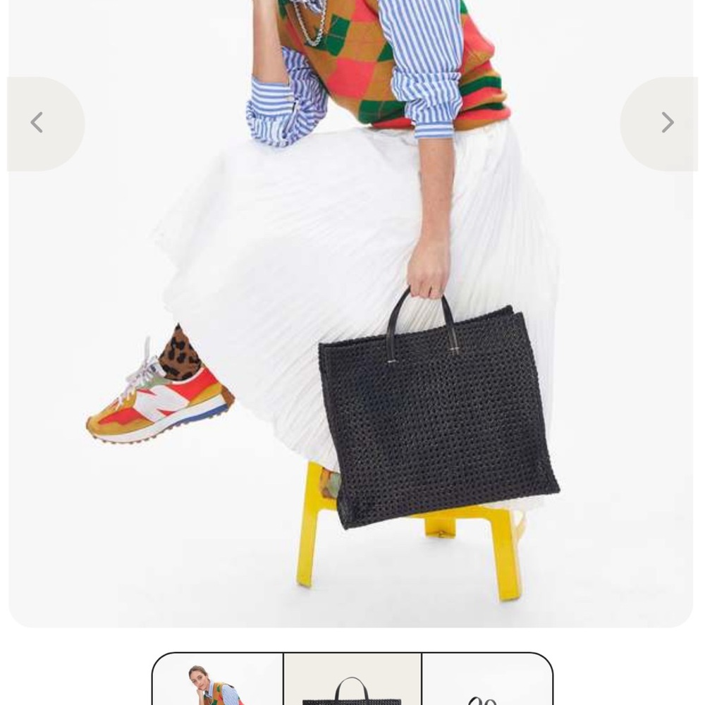 Clare V Black Woven Tote with Slim Leather Handles
SOLD OUT EVERYWHERE